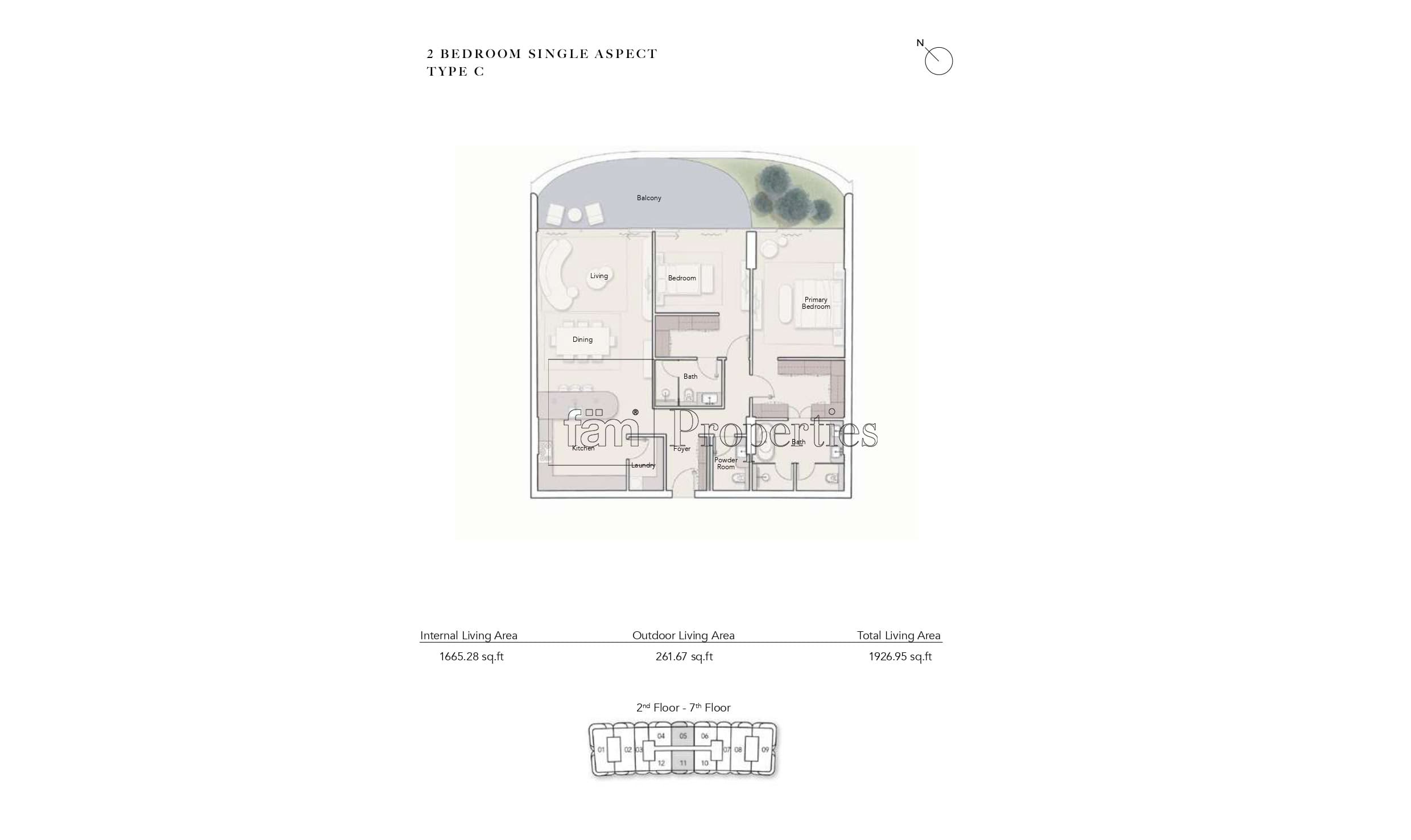 Ocean House 2 Bedroom floor plan