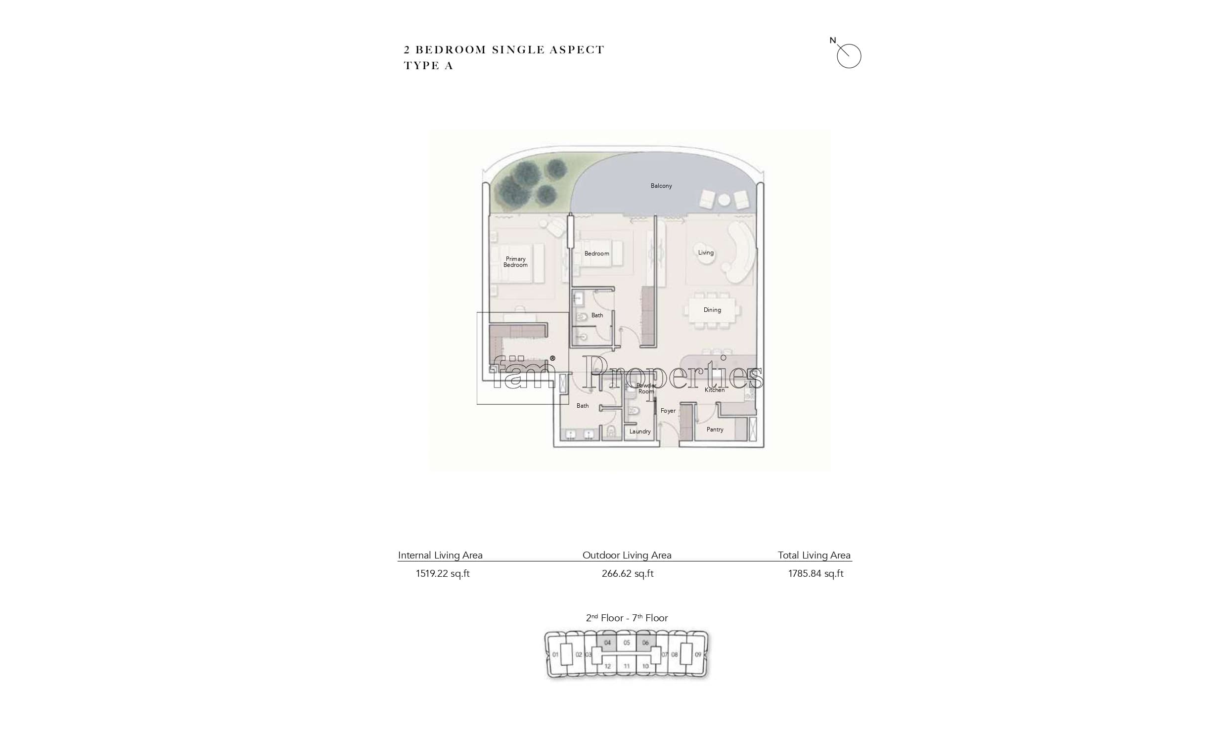 Ocean House 2 Bedroom floor plan