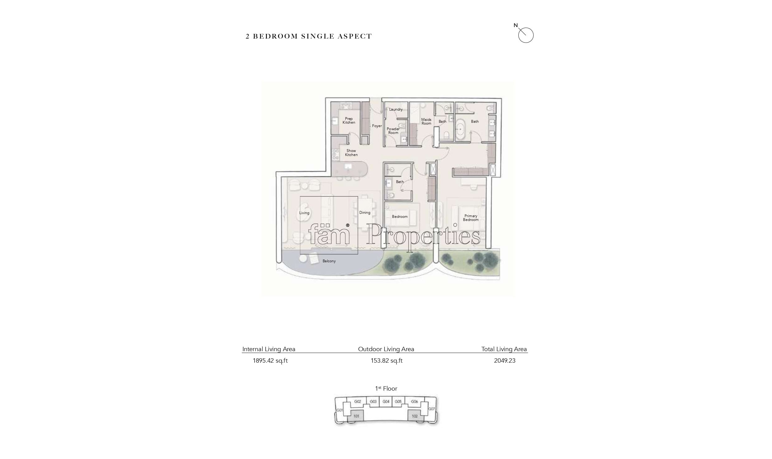 Ocean House 2 Bedroom floor plan