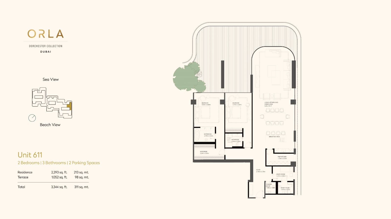 Orla Infinity by Omniyat floor plan