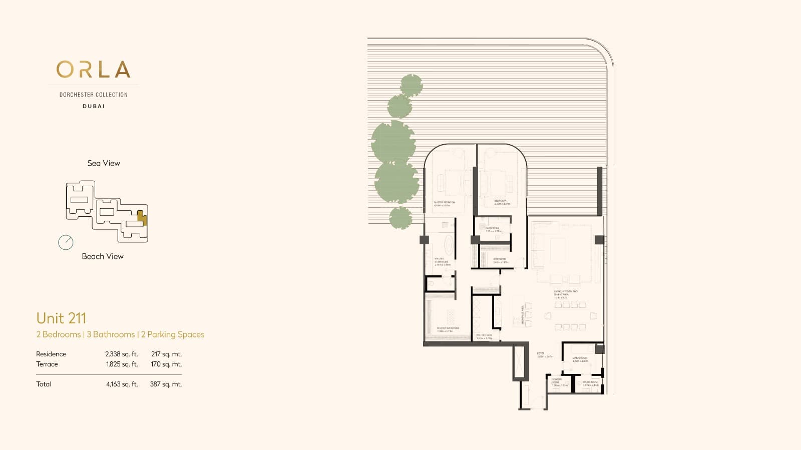Orla Infinity by Omniyat floor plan