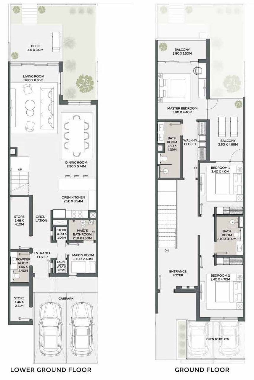 Shamsa Townhouses floor plan