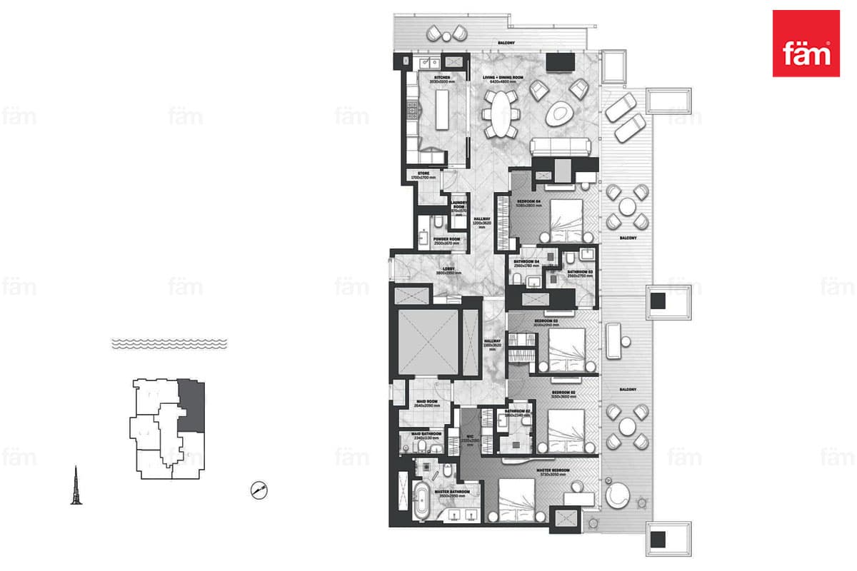4 bedroom apartment in J One (Da Vinci Tower B), photograph 10 of 10